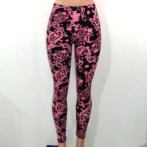 E&K All Over Paisley Print Stretch Leggings,One Size, Regular Fits, NWT